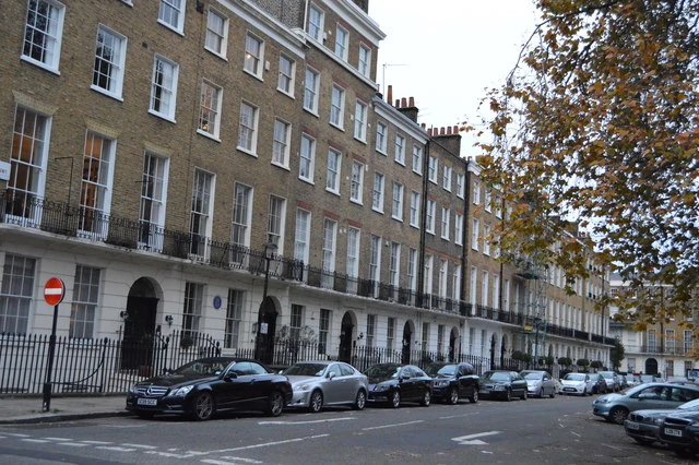 Street façades of 21–28 Dorset Square, London, including No. 21