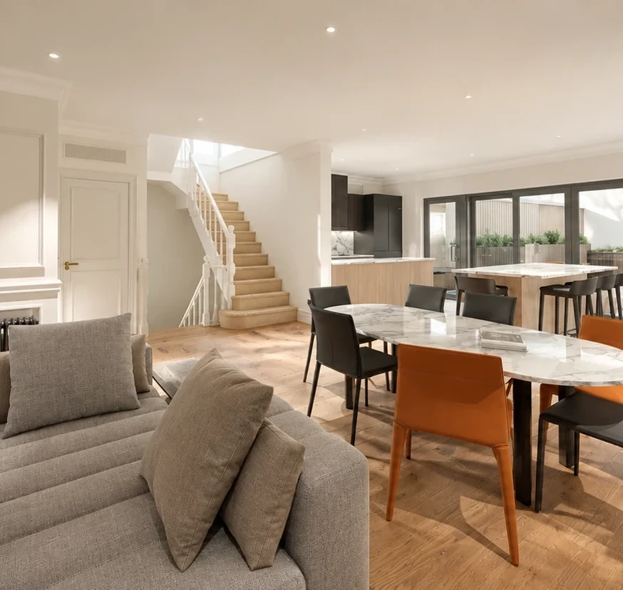 Interior design project at Fulham House, London